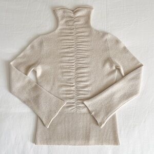 White + Warren 100% Cashmere Turtleneck Sweater | Ivory | Size M (Fits XS) | GUC